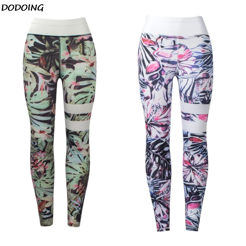 DODOING Spring and Autumn Sexy Women Pants Fashion Trousers Capris Slimming Female Elastic Trousers Two Colours Available Print