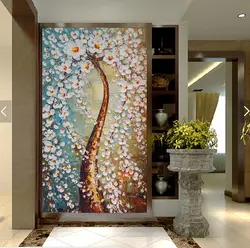 Пользовательские обои для стен 3d, Дерево картина маслом для гостиной, спальни стены водонепроницаемый Papel де Parede