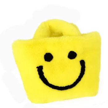 

2019 Casual Ladies Bag Cube Top Korean Fasfion Ladies Bag Plush Smile Fur Bag A Variety Of Colors To Choose From.