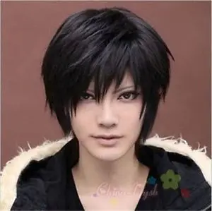 

Man Cool Boys Kylin Vogue Wig Sexy Mens Male Black Short Hair Cosplay Anime Wigs Ladies Heat Resistant Synthetic hair Wigs