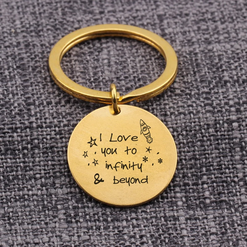 Кольца для ключей I Love You To Infinity и Beyond Couples подарок ко Дню Святого Валентина
