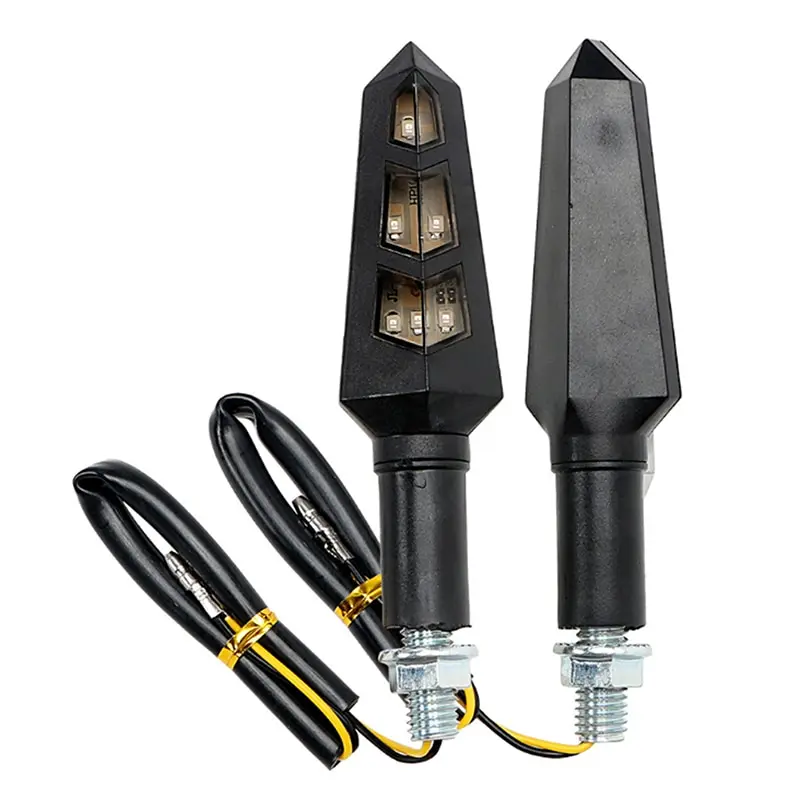 

12V Universal Motorcycle Bike 6 LED Turn Signal Blinker Light Indicators Amber