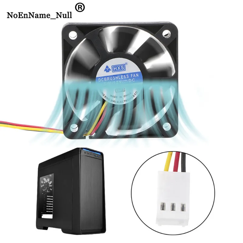 Mini Cooling Fan 50mmx50mmx10mm DC 12V 3Pin Brushless Cooler 9 Blade