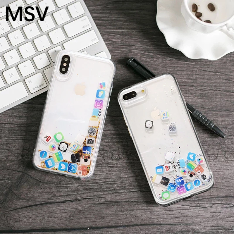 3D модные мобильные приложения значок шаблон чехол для iPhone X мигающий