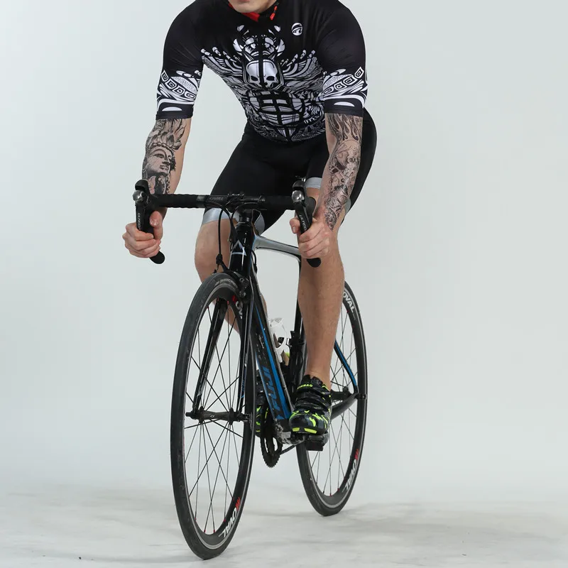 2019 men short sleeve cycling set BOESTALK bicycle jersey+bib shorts mountain road bike racing team triathlon suit body ciclismo