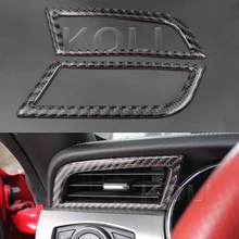 2x углеродного волокна автомобилей Кондиционер Выход рамы накладка Стикеры декор для Ford Mustang