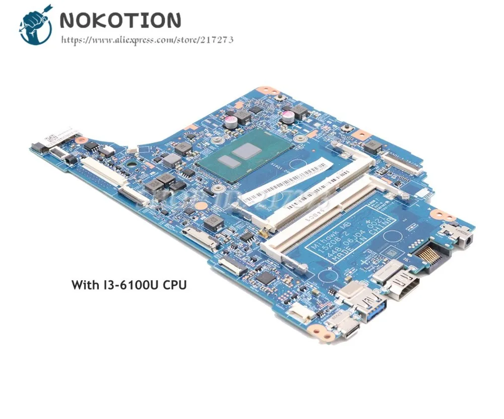 NOKOTION для Acer aspire V3 372 372T материнская плата ноутбука I3 6100U CPU 15208 2 448.06j4.0021