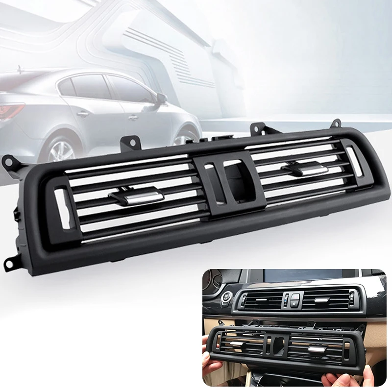 

Mayitr Car Front Dash Panel Center Fresh Air Outlet Vent Grille Grill Cover for BMW 5 F10 F18