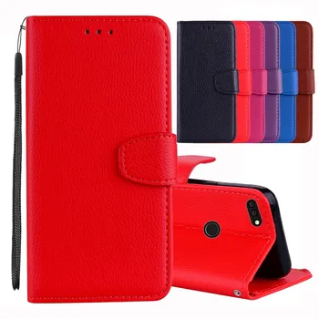 

100pcs/lot free shipping Case For huawei Y6 2018 Honor 7A Soft TPU + PULeather Lychee Wallet Case For huawei Y9 2018 Enjoy 8plus