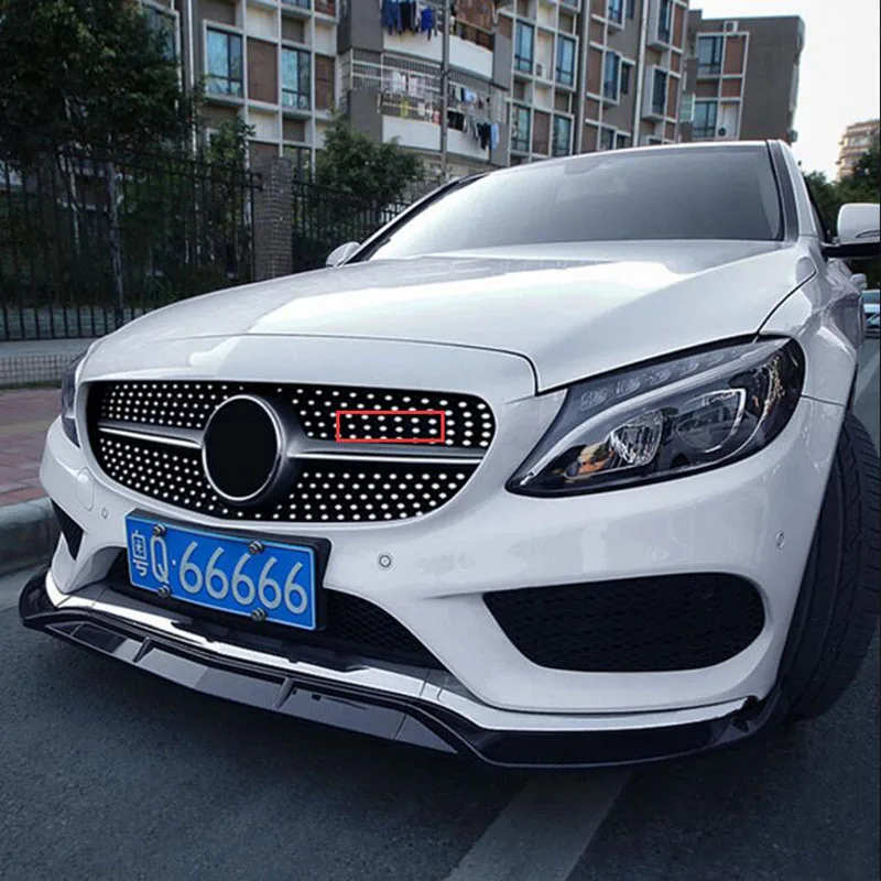 

Front Grille Emblem Bracket Letters Sticker Trunk Emblem Badge for Mercedes Benz AMG Car Styling Logo Glossy Black Chrome Red