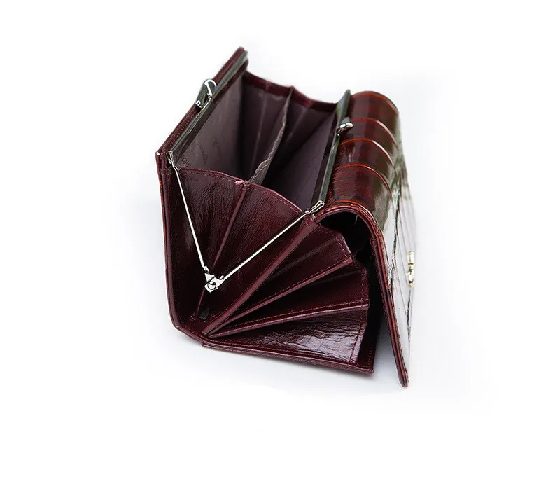 Cossролл женский кошелек из натуральной кожи держатель для карт кошелек «крокодиловая кожа» дамская сумочка клатч идеальный органайзер для карт кошелек