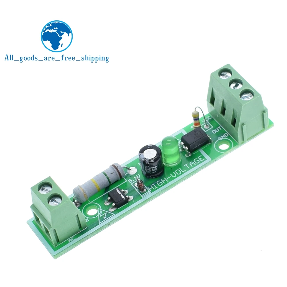 

TZT 1-Bit AC 220V Optocoupler Isolation Module Voltage Detect Board Adaptive 3-5V For PLC Isolamento Fotoaccoppiatore Module