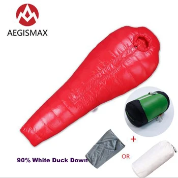 

AEGISMAX AEGIS-B800/B1000 Series Duck Down Outdoor Camping Mummy Thicken Keep Warm sleeping Bag for Winter cold weather