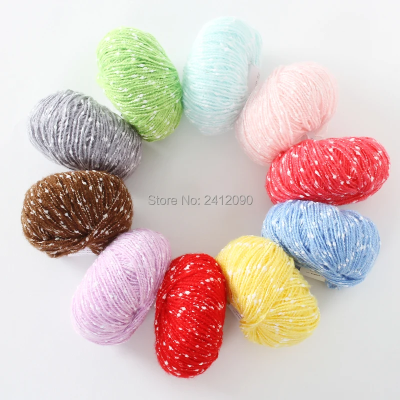 4 pcs Mimi Lotus Yarns Fancy Cotton Yarn for Hand Knitting Acrylic