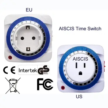 

24 Hour Timer Socket Mechanical Program Timer Switch Socket Wall Outlet ProtectorEnergy Saveing EU/US timer Plug