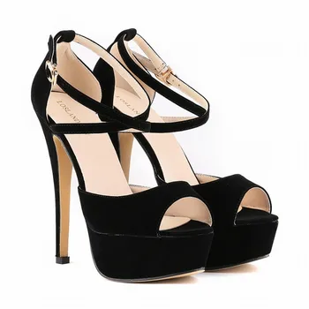 

Women's Shoes Ladies 14 cm High Heel Strappy Stiletto Sandal Open toe Cross Over Ankle Strap Waterproof platform Wedding comfort