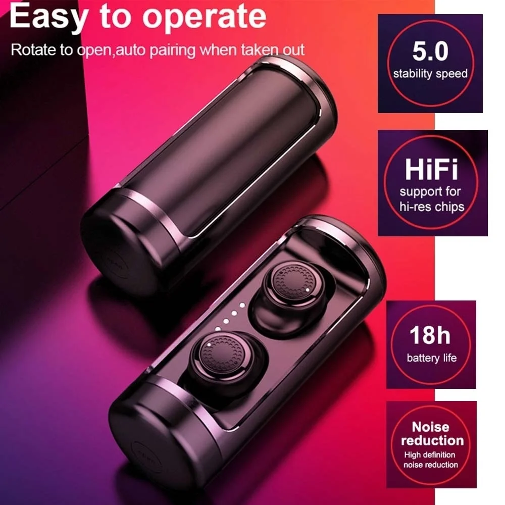 

TWS Wireless Headphones Bluetooth Earphones 5.0 Gaming Headset Hifi 360 Stereo Sports Earbuds handsfree touch air dots freebuds