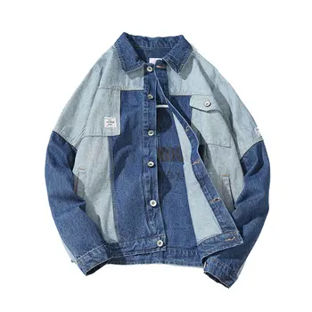 

2018New Men's Jacket Male Tide Big Yards Jeans Jacket Size M-2XL.