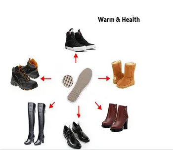 

New Power Ion Tourmaline Far Infrared Rays self Heat Health care Cotton Insole magnetic therapy insole warm Free Shipping