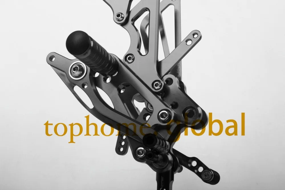 Для Honda CBR600RR 2007- темно серый с ЧПУ Rearsets подножки задний комплект 2008 2009 2010 2011 2012 2013 мотоцикл подножки