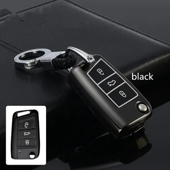 

Car Key Shell Key Case Cover Galvanized Alloy For Volkswagen VW Golf 7 MK7 GTI R Tiguan 2016 2017 2018