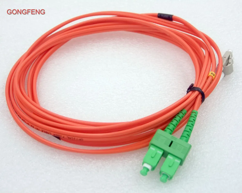 GONGFENG 10PCS NEW 3 m Wire Harness Connector LC/UPC SC/APC Multimode MM Dual Core 3.0mm Fiber Pigtail Jumper Custom Wholesale -in Connectors from Lights ...
