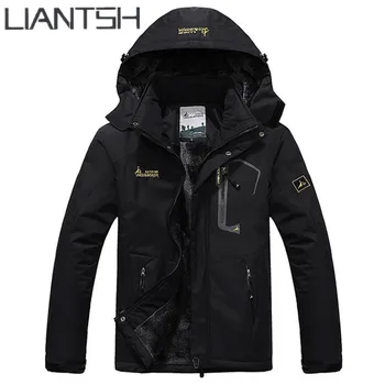 

Winter Warm Windbreaker Camping Black Hiking Jackets Men,Thermal Climbing Mountain Waterproof 100% wool Outdoor Jackets for Men