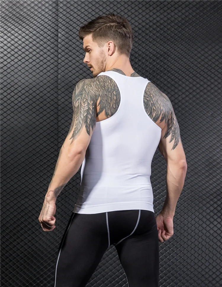 Meisou Hot Slimming Male Vest Body Shaper Men T shirt Abdomen Fat Reduce Compression Black White Blue Shapewear Fitness Clothing (15)