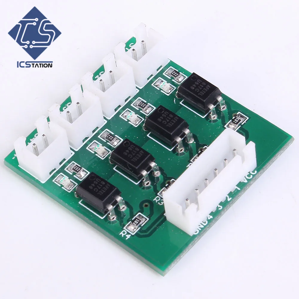 

4-Channel Optocoupler Isolation Module Level Voltage Converter Module SCM Input Stable H/L Level Converter Module