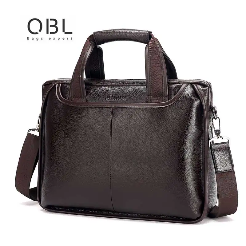 QiBOLu Pu мужской деловой портфель сумка черная коричневая повседневная мужская