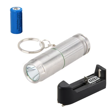

Tactical Flashlight Rechargeable 800Lm XM-L2 LED Mini Flashlight Torch Key Ring Light 16340