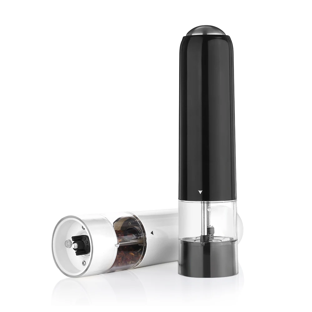 Electric Pepper Mill Salt Spice Grinder Herb Mill Kitchen Tool with LED Light Pepper Seasoning