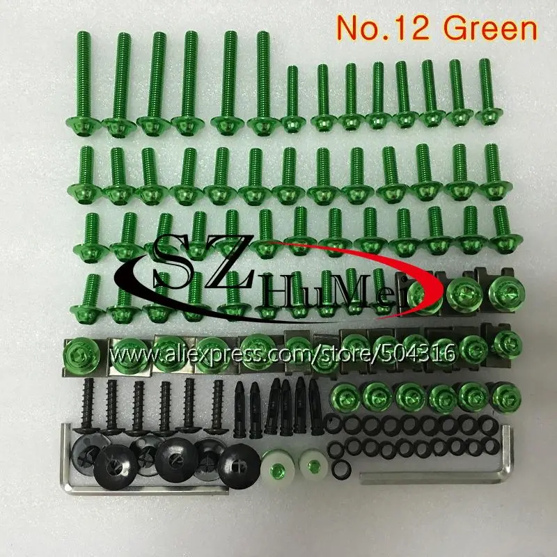 Болты обтекаемой формы Полный Комплект болтов для HONDA CBR600F2 91 92 93 94 CBR600 F2 CBR 600 F2 1991 1992 1993 1994 лобового стекла автомобиля болтов винтов гаек - Цвет: NO.12