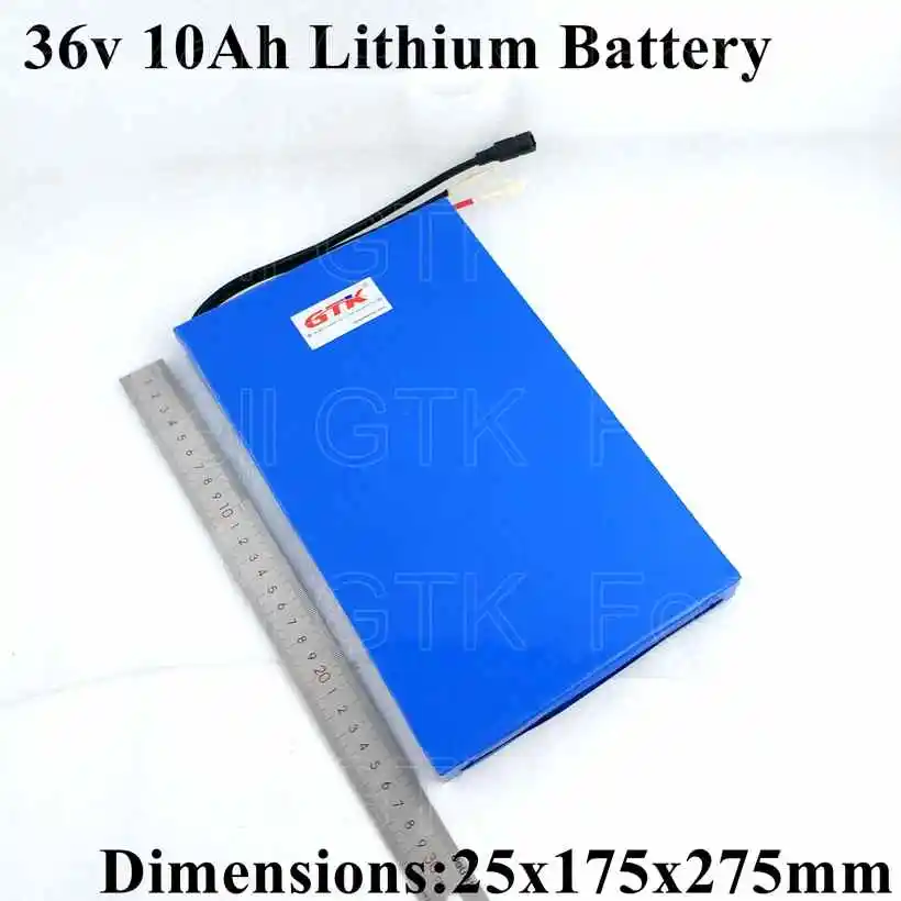 Customize size 36v 10ah lithium 10ah battery pack 15A BMS for 36v 350w electric skateboard motor 36v 250w 500w scooter + Charger (4)