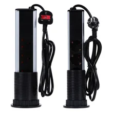 Universal 220 V 16A PULL POP UP Tomada Elétrica 3 Plug Sockets 2 USB Tomada De Mesa Retrátil para Bancadas Da Cozinha bancada