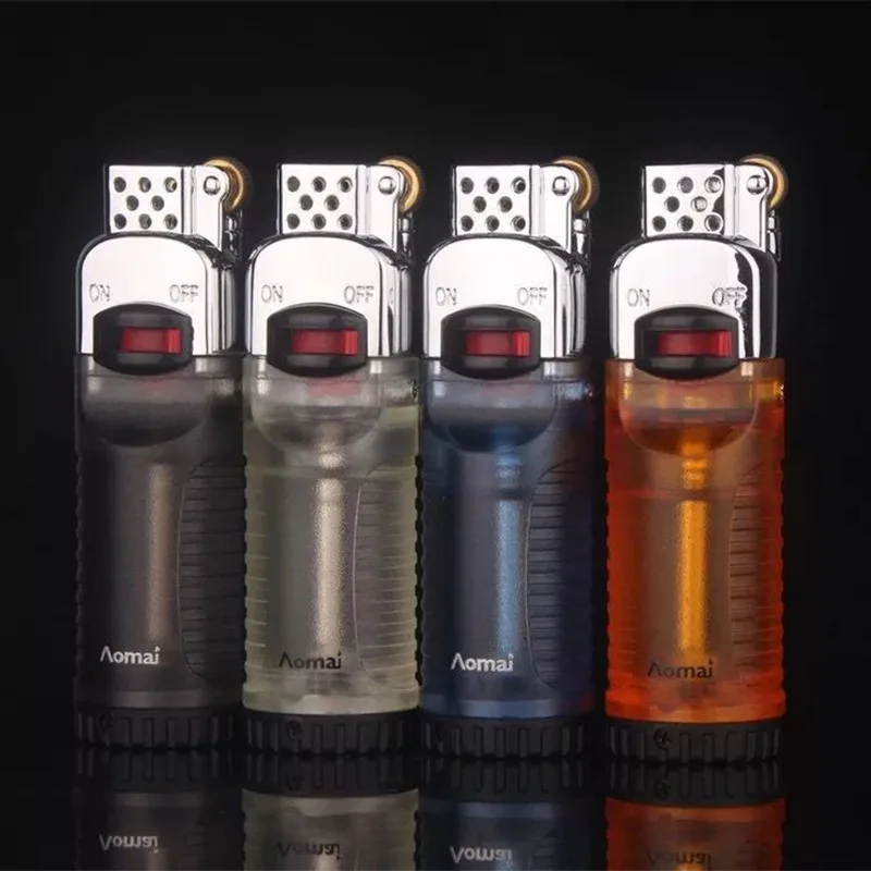

Hot Torch Lighter Gasoline Fire Windproof Spray Gun Metal portable Lighter Compact Butane Jet Lighter Cigarette Accessories