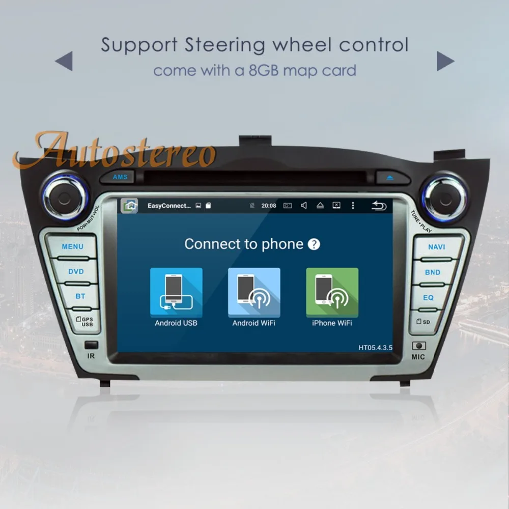 Clearance The newest Android8.0 Car DVD player GPS Navigation For Hyundai IX35 Tucson 2009-2015 Satnav multimedia autostereo tape recoder 5
