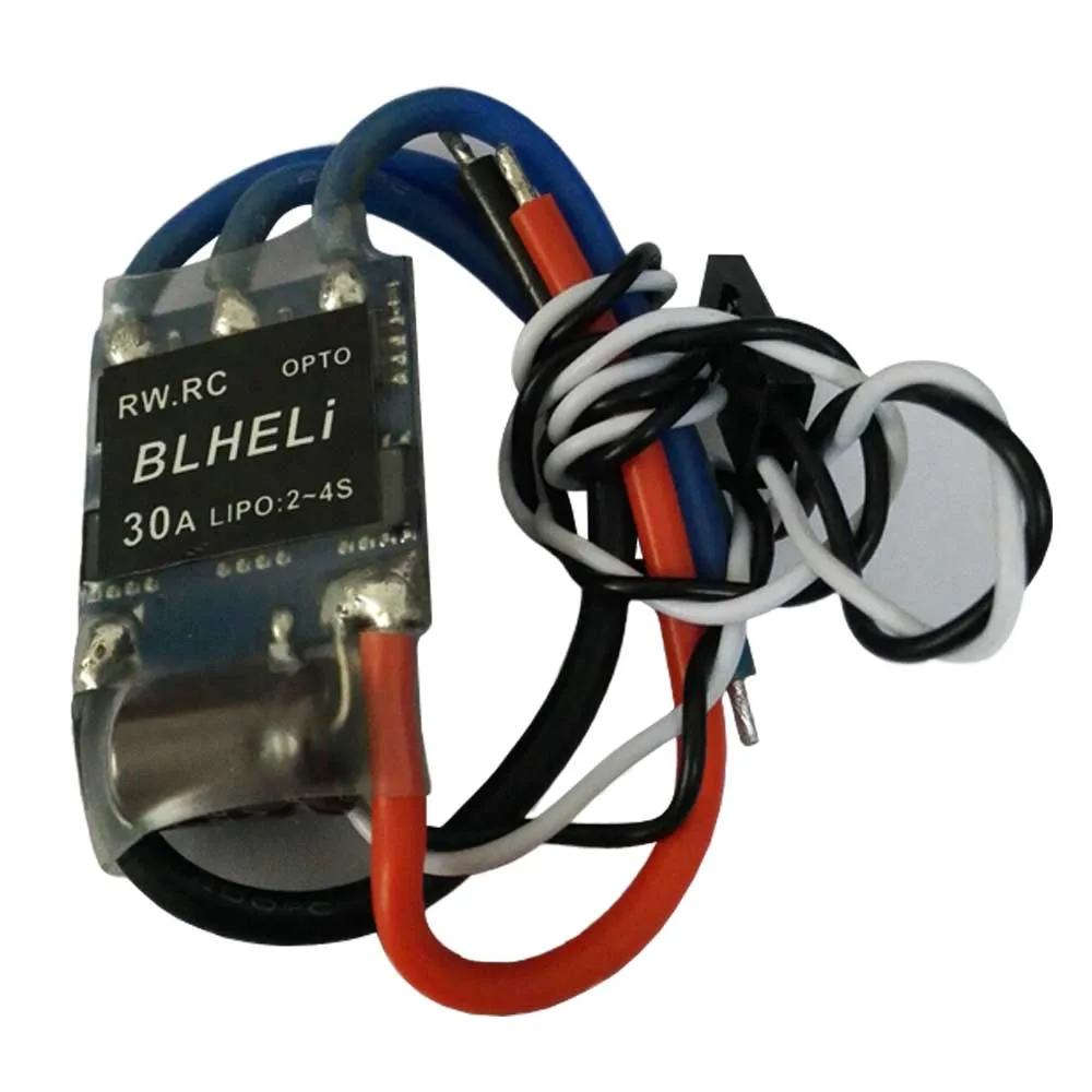 

1 pcs LIPO 2-4S RW.RC BLHeli Program OPTO Mini 30A ESC for Multirotor 250 FPV