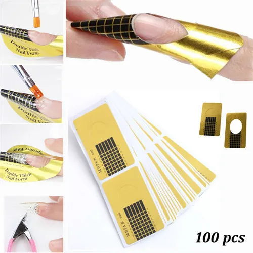 The 101 On Getting Your 1st Nail Full Set Professional 100pcs Plane Shape Nail Art Tips Guide French Acrylic Uv Gel Extension Forms Sticker Diy