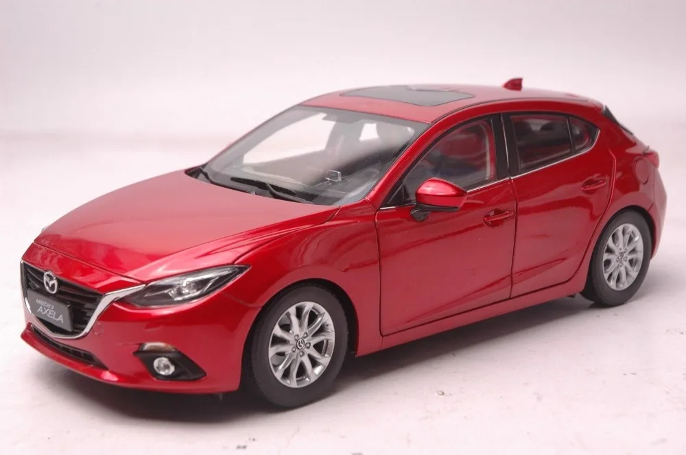 

1:18 Diecast Model for Mazda 3 Axela 2014 Red Hatchback Alloy Toy Car Miniature Collection Gift