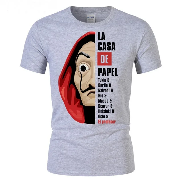 

Money Heist T-Shirt men/woman tshirt La Casa De Papel men's T shirts House of Paper youth hip hop Blouse clothing Student Tops