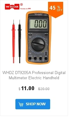 WHDZ DT-700D мини большой экран цифровой мультиметр зуммер защита от перегрузки квадратная волна выход вольтметр Ампер Ом тестер