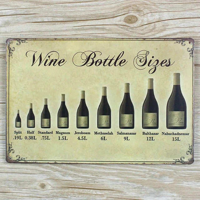Bouteille de vin en métal signes rétro plaques bar PUB