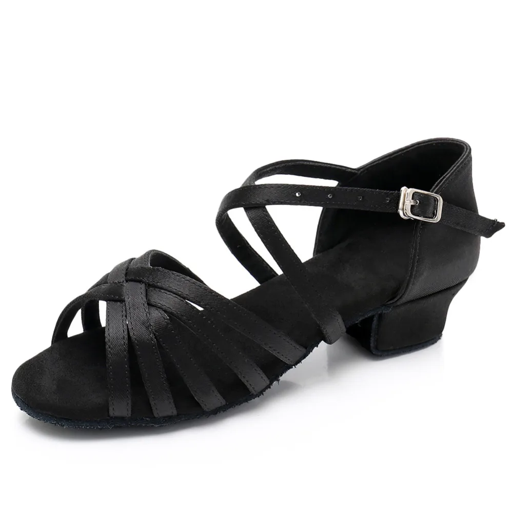 Women Latin Dance Shoes Children Kids Low Heels Indoor Ballroom Tango Dancing for Girls Women dance shoes