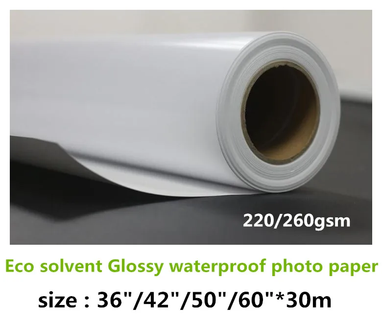 Wholesale 220g eco solvent printing photo paper glossy 260gsmin Photo Paper from Computer