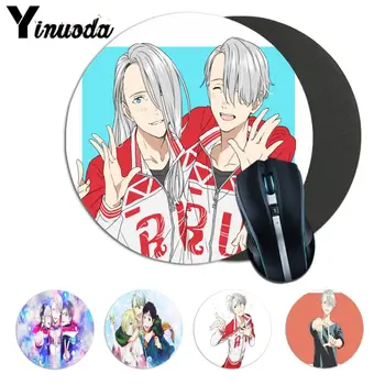 

Yinuoda New boy gift pad Yuri On Ice Rubber Mouse Durable Desktop gaming Mouse pad Pattern Soft Accessories mousepad anime