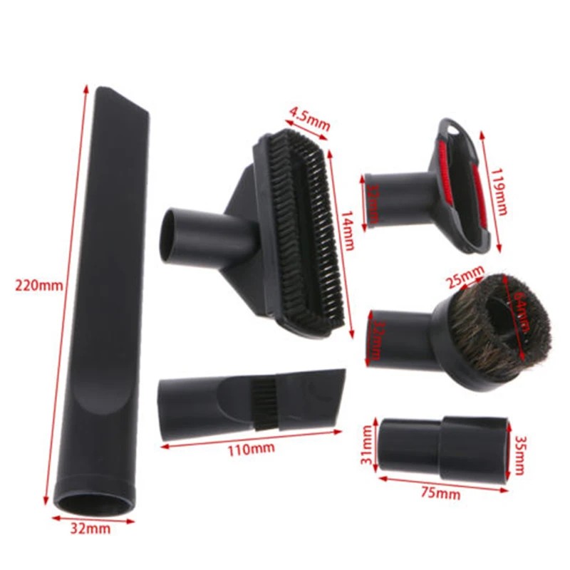 

Tool Kit Dusting Replacement Accessories 6In1 Vacuum Cleaner Nozzle Crevice 32/35mm Cleaner Home Parts Suitable