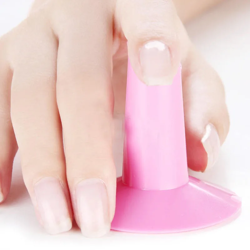 

Fashion Pink False Nail Art Tips Sticks Polish Display Practice Tool Board Nails Tools Makeup