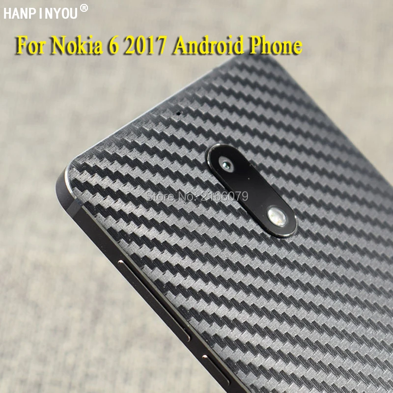 Для Nokia 6 (2017) TA-1000 TA-1003 TA-1025 5 &quotполная задняя наклейка КОЖА 3D углеродного волокна