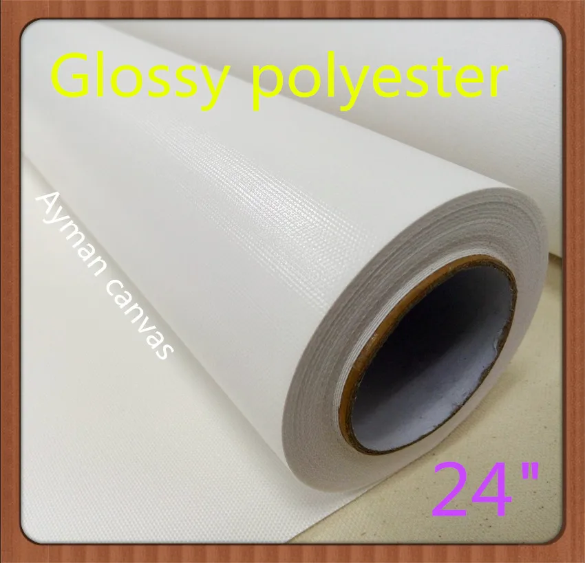 

Glossy surface 24in polyester blank canvas roll for digital printing